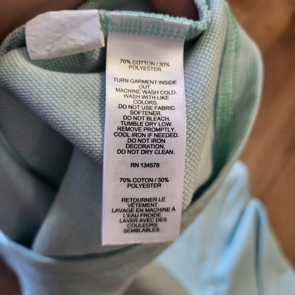 Vineyard Vines Saltwater Quarter Zip Pullover Sweater Teal‎ Aqua Men's Medium - Picture 3 of 10